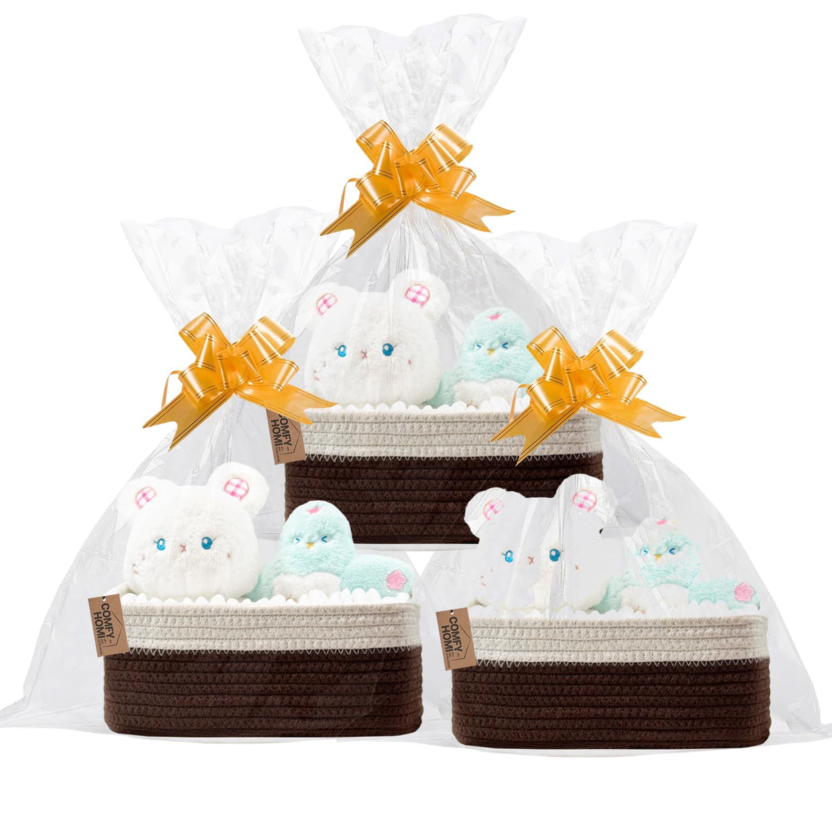 13" x 8.5" x 5.1" Storage Baskets for Organizing (3 Count)