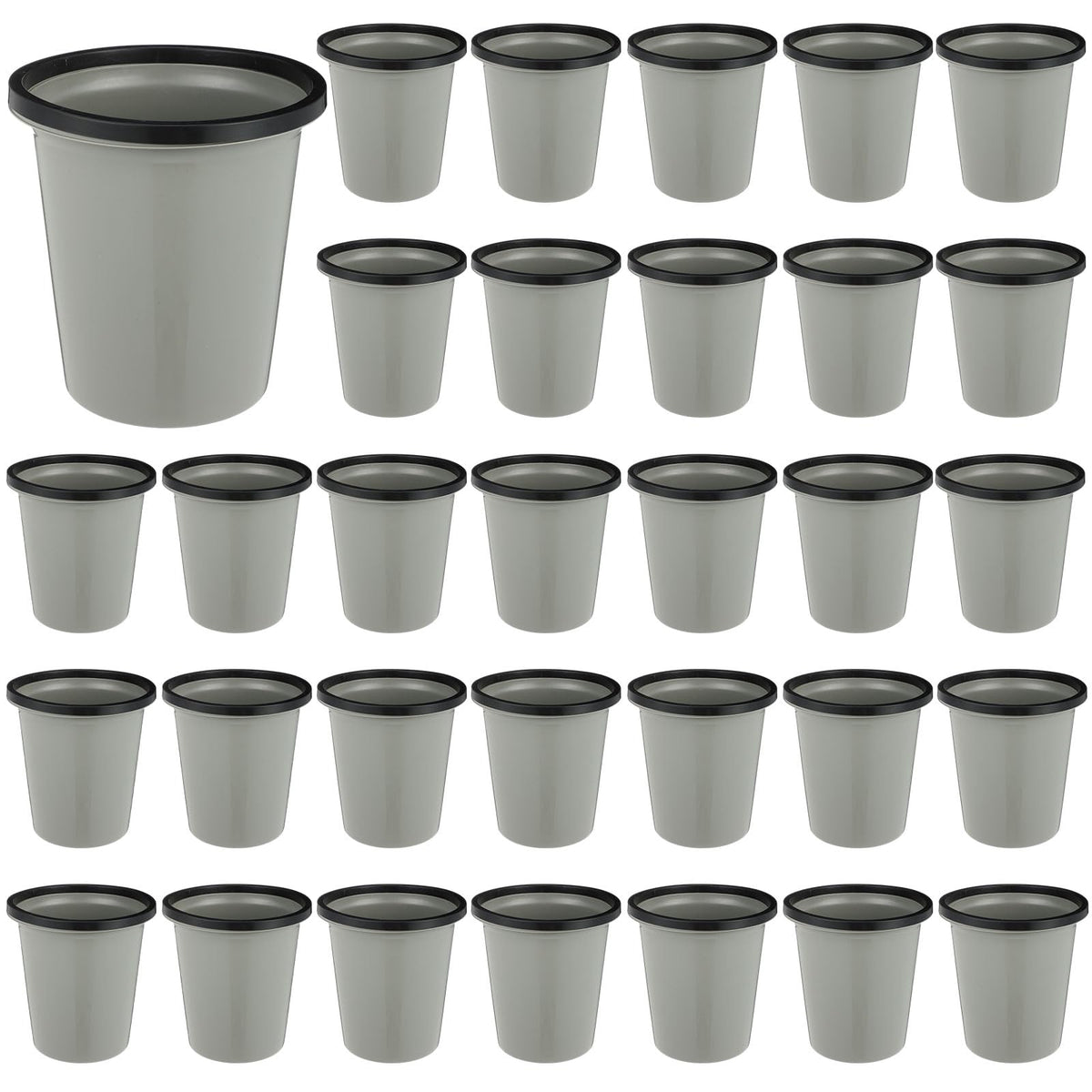 36 Pcs Bathroom Trash Cans Bulk 2.6 Gallon Small Waste Basket Round Garbage Can Plastic Trash Bin Small Container for Home Dorm Kitchen Office Living Room Study Compact Space (36 Count)