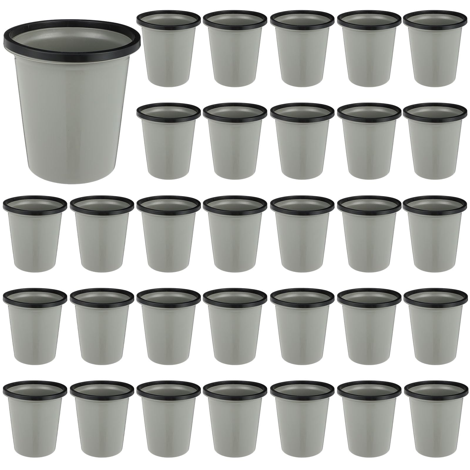 36 Pcs Bathroom Trash Cans Bulk 2.6 Gallon Small Waste Basket Round Garbage Can Plastic Trash Bin Small Container for Home Dorm Kitchen Office Living Room Study Compact Space (36 Count)