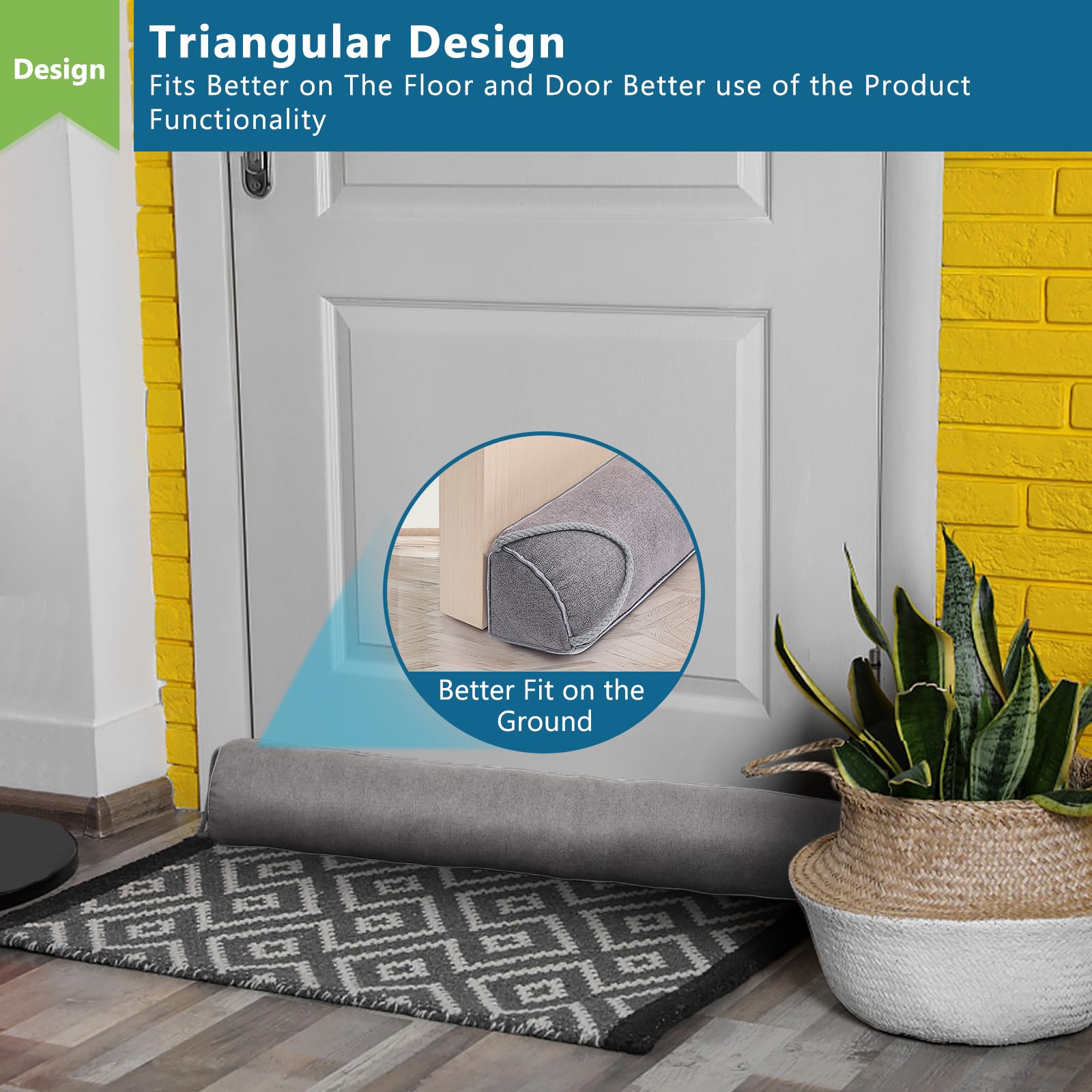Triangular Under Door Draft Stopper 32 inch
