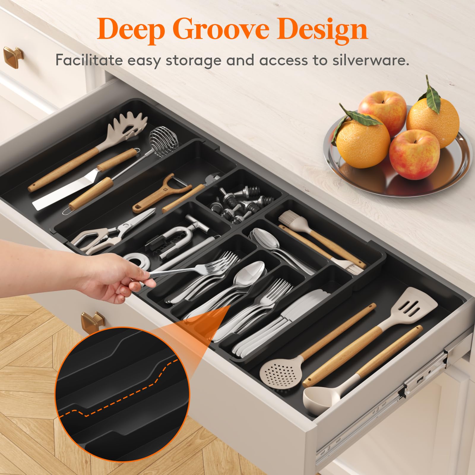 Utensil Organizer for Kitchen Drawer