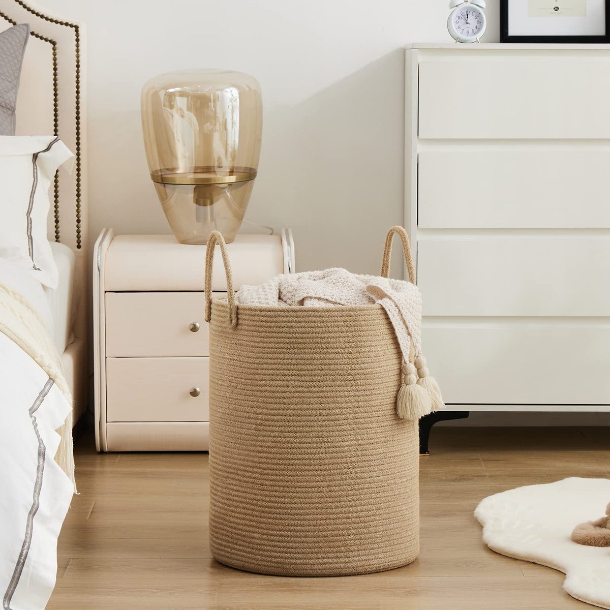 Woven Rope Laundry Hamper Basket by YOUDENOVA - ModHome Supplies