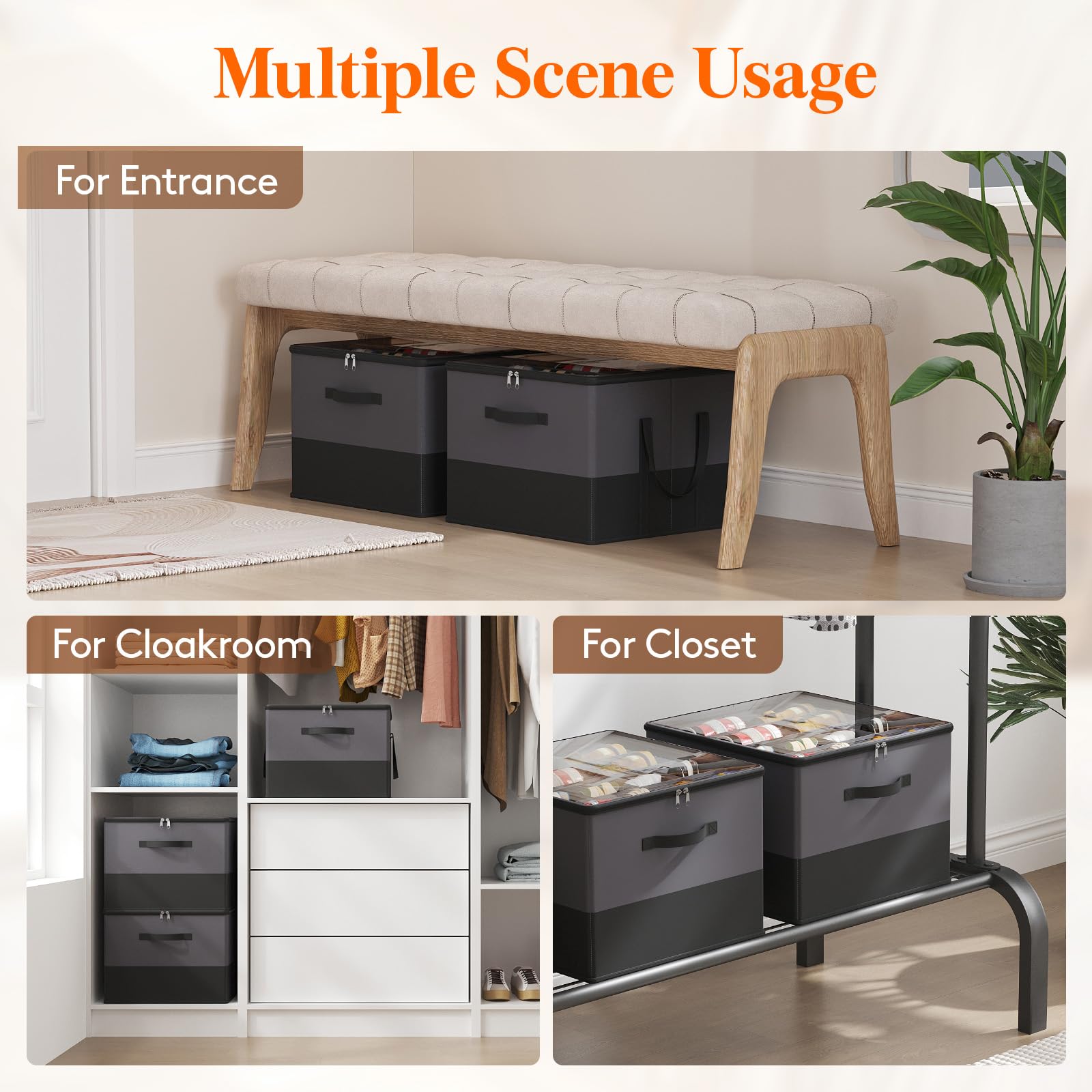 Shoe Storage Organizer for Closet (2 Count)