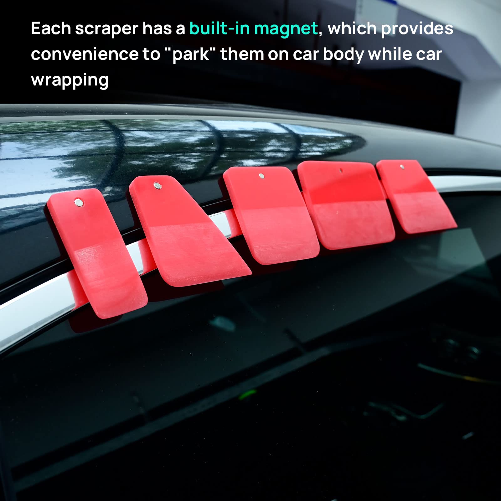 Magnet PPF Squeegee Kit Paint Protection Film Installation Tools (5 Count)