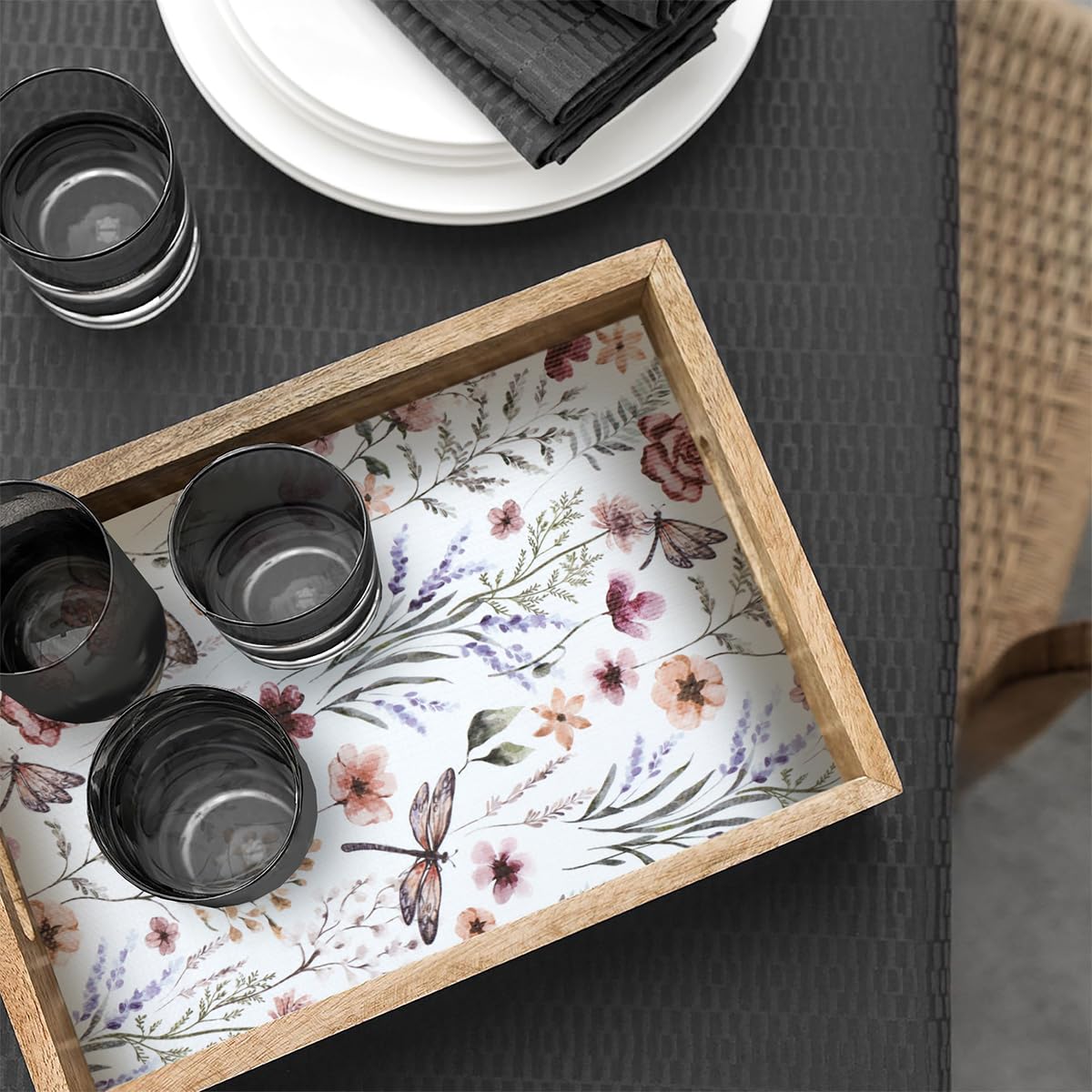 Floral Drawer and Shelf Liner for Kitchen Cabinets (26.66 Sq Ft)