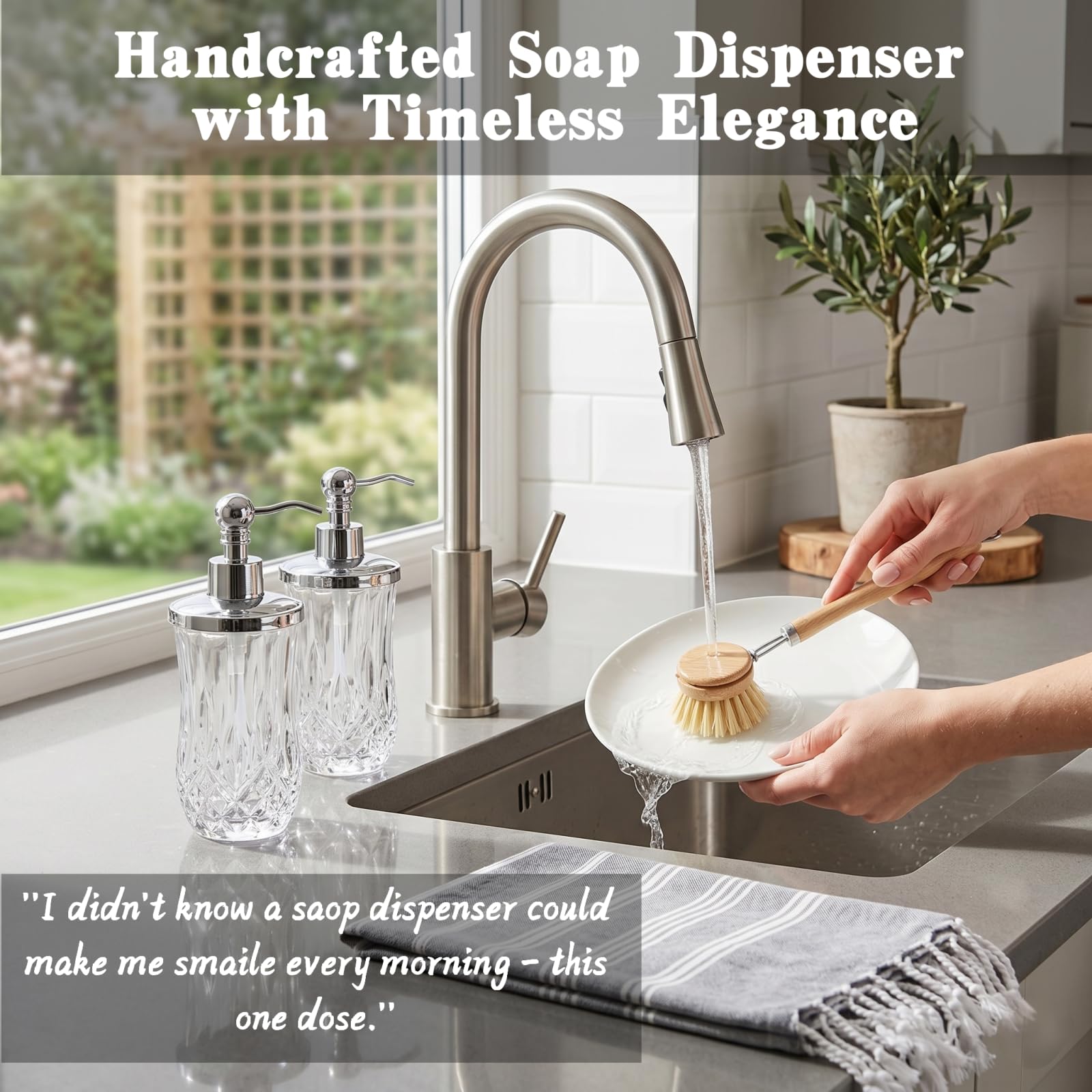 2 Pack 9Oz Clear Soap Dispenser (2 Count)