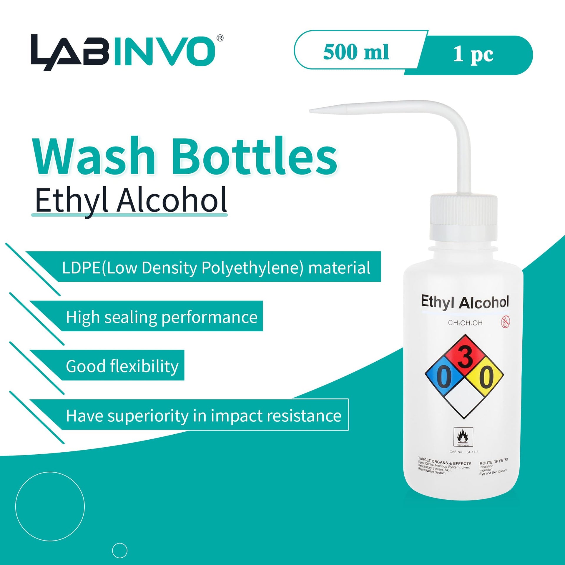 Ethyl Alcohol Wash Bottles
