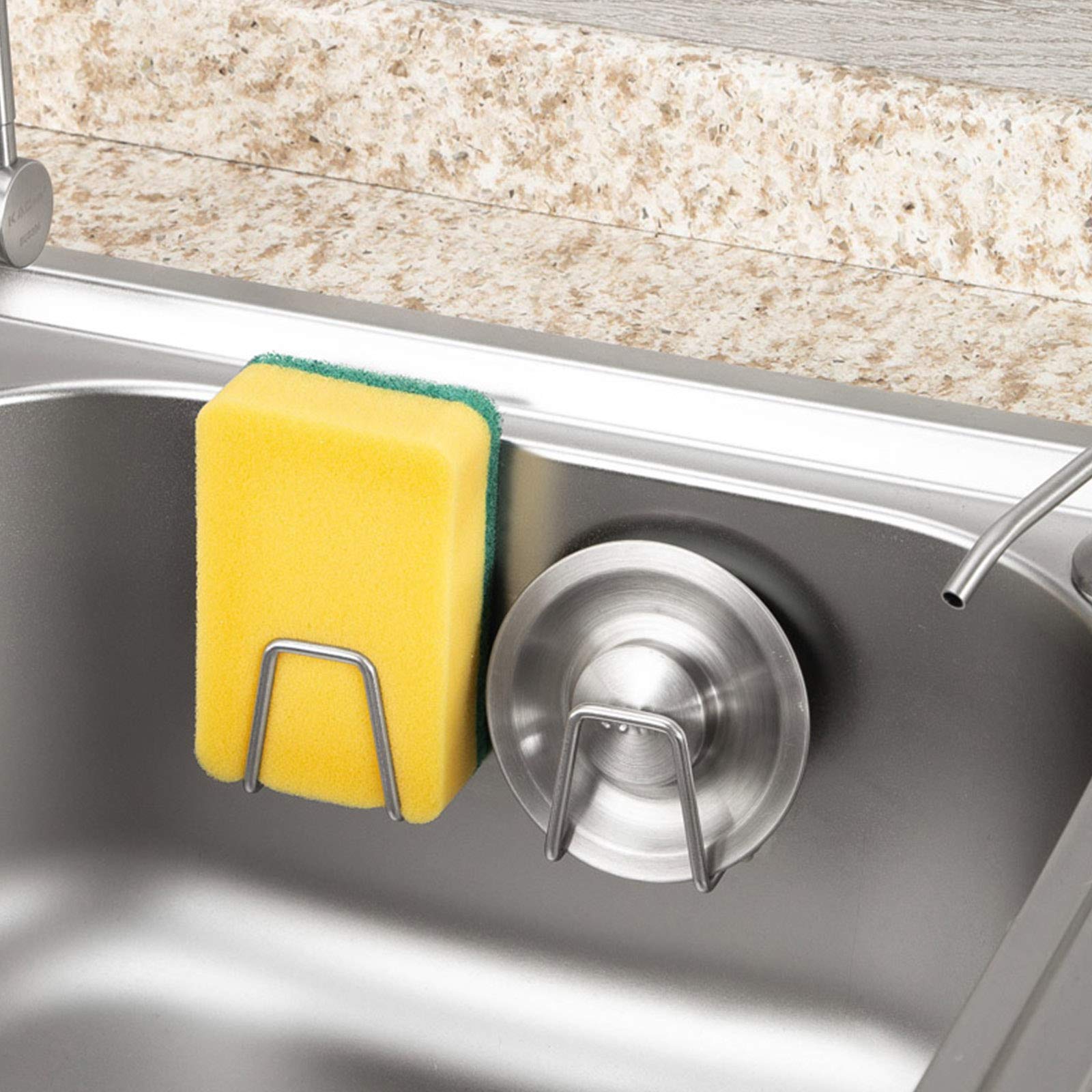 Adhesive Sponge Holder Sink Caddy for Kitchen Accessories (2 Count)