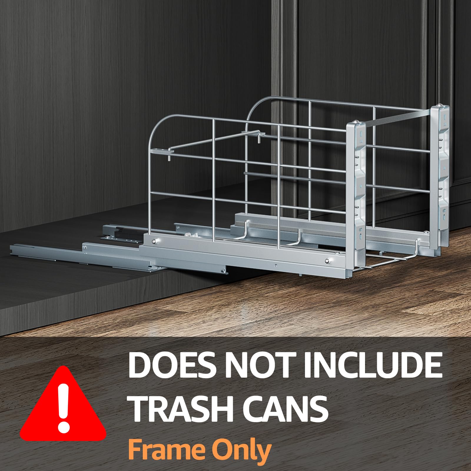 Pull Out Trash Can Under Cabinet for 40 Qt Bin