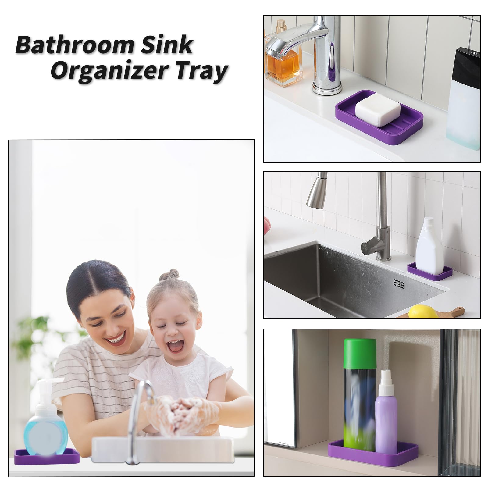 Silicone Kitchen Sink Organizer Tray for Multiple Usage