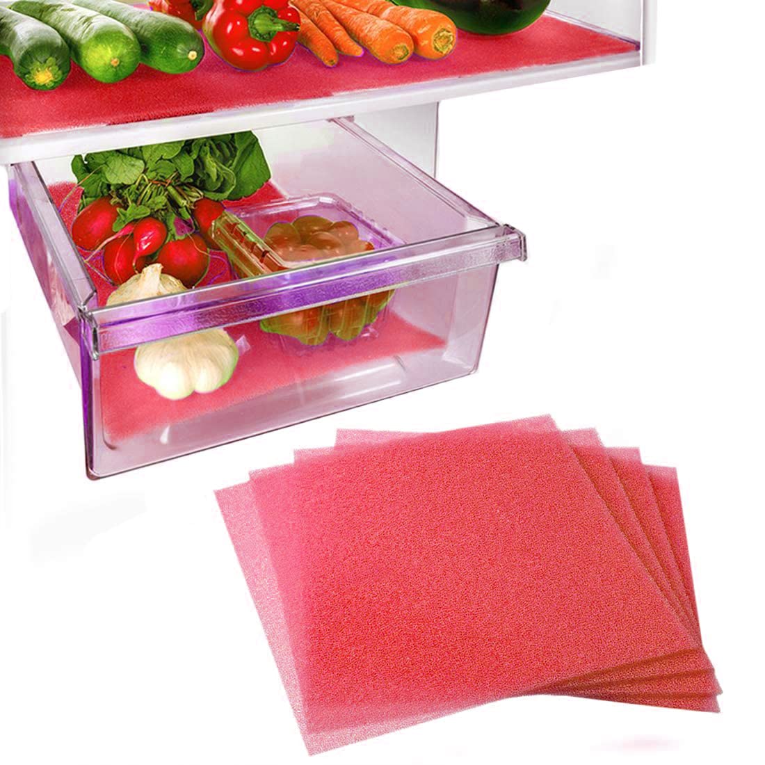Fruit & Veggie Life Extender Liner for Fridge Refrigerator Drawers (5 Sq Ft)
