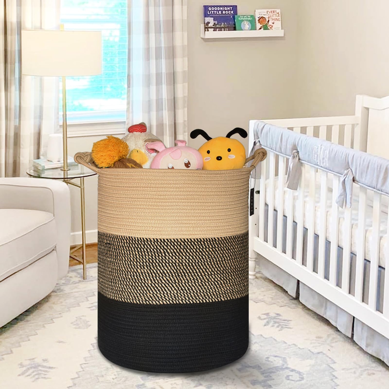 Tall Woven Blanket & Laundry Basket