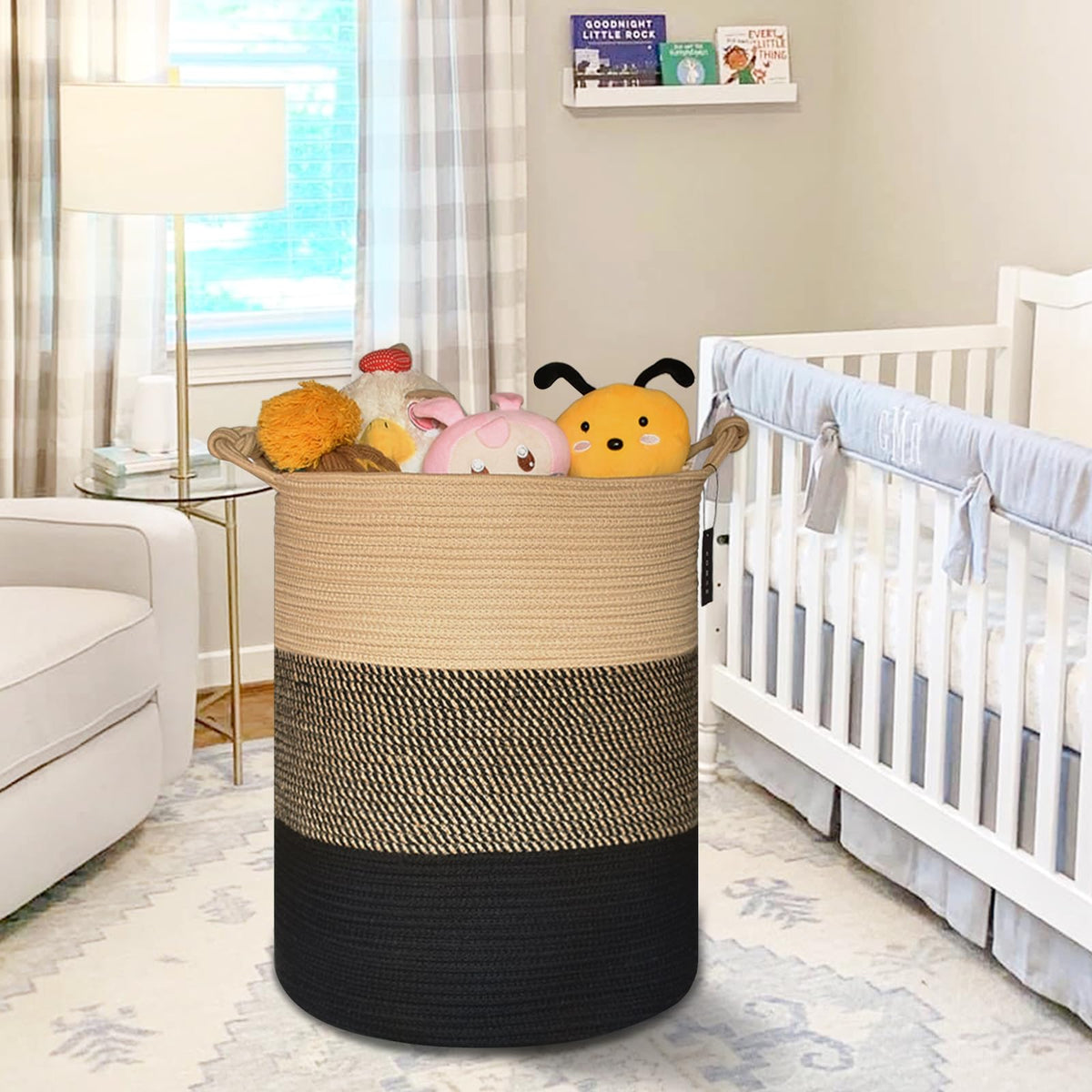 Tall Woven Blanket & Laundry Basket