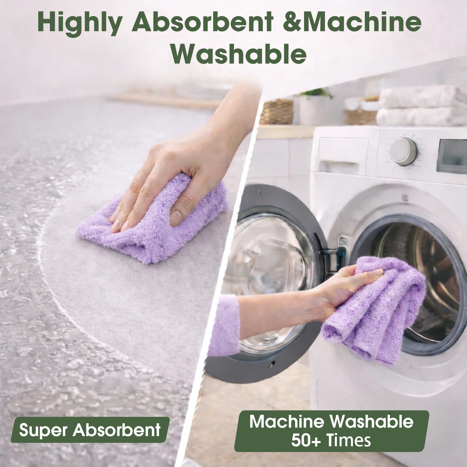 Microfiber Cleaning Cloth Roll (100 Count)