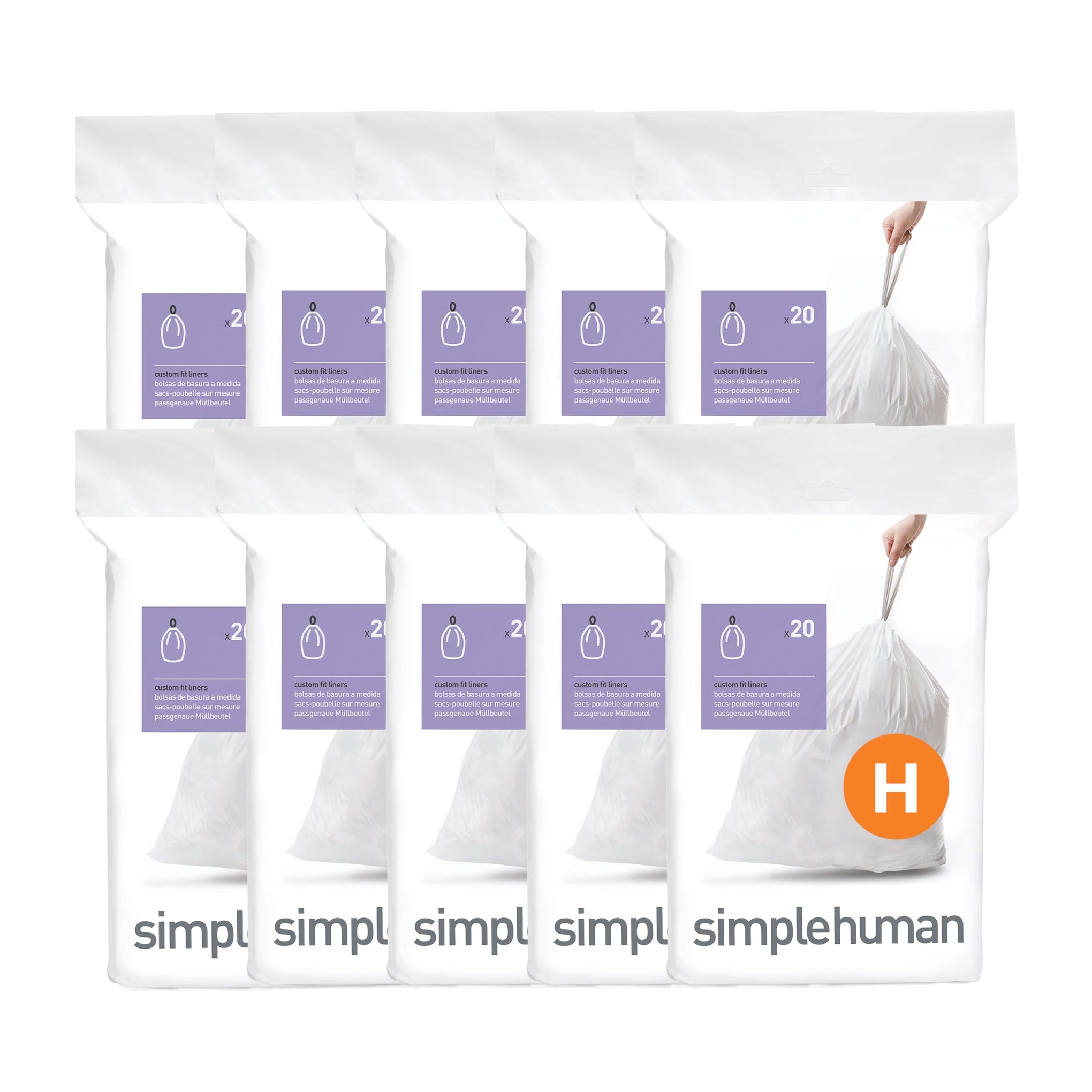 Code H 200 Count Custom Fit Liners