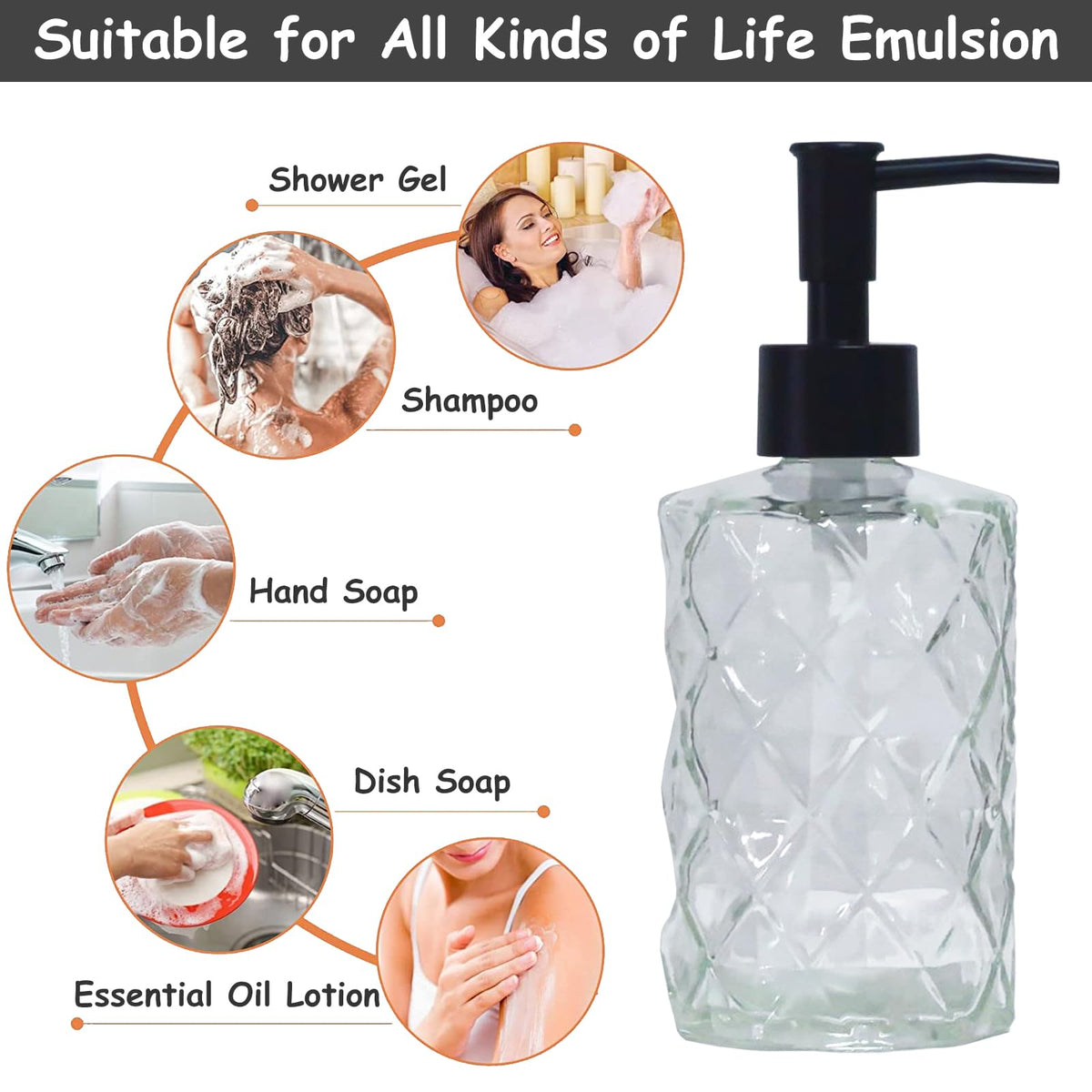 Crystal Glass Soap Dispenser