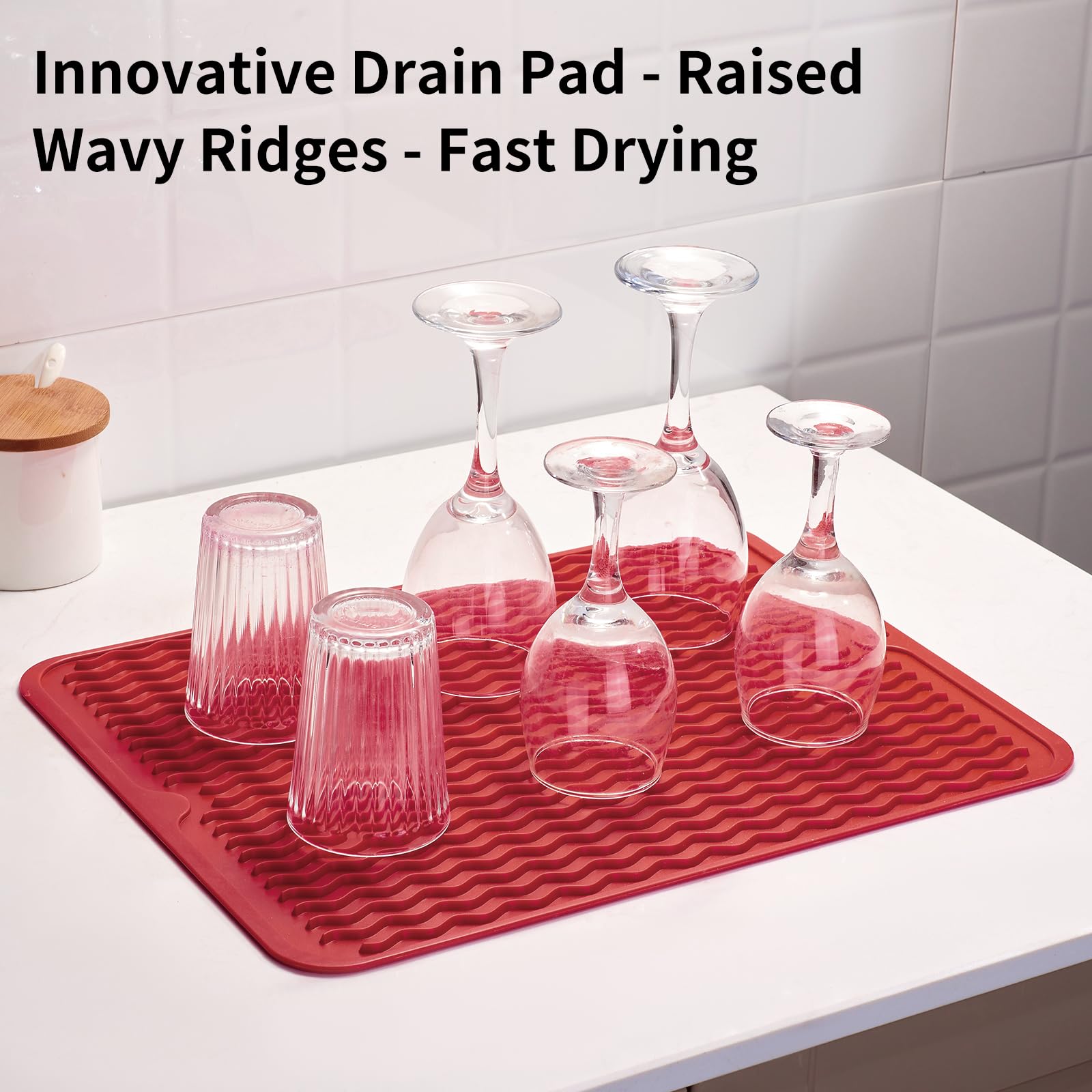 Silicone Dish Drying Mat for Kitchen Counter
