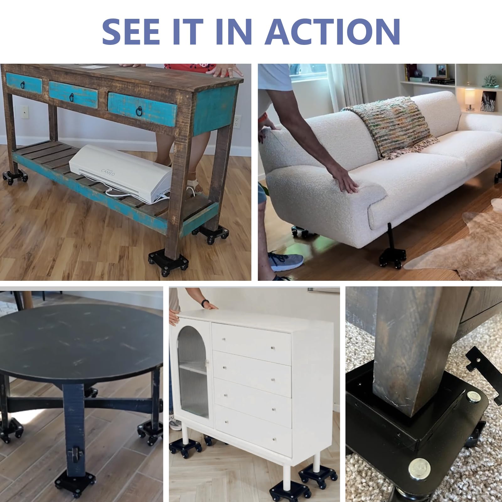 Upgraded Furniture Dolly with 4 Wheels (4 Count)