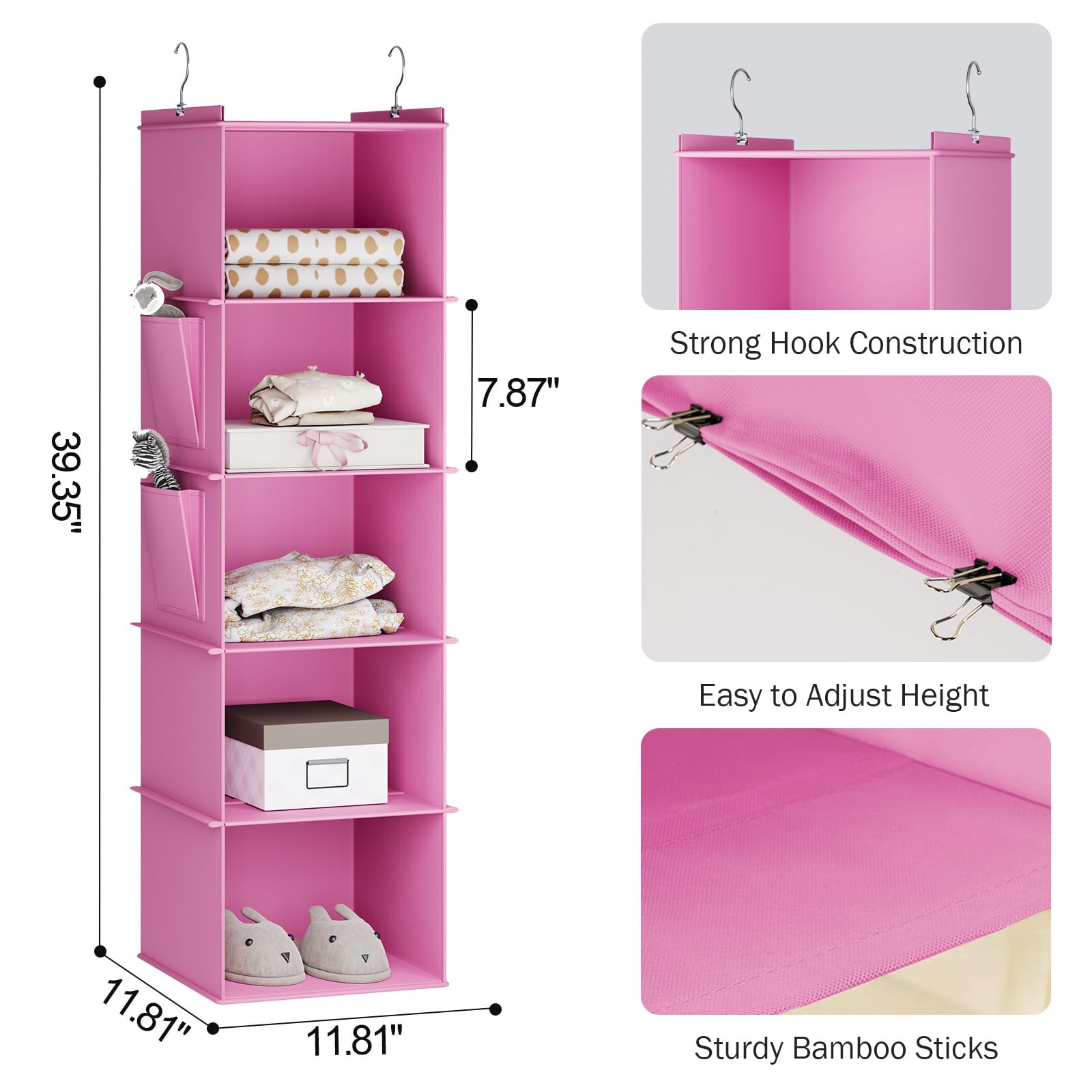 Hanging Closet Organizer and Storage (5 Count)