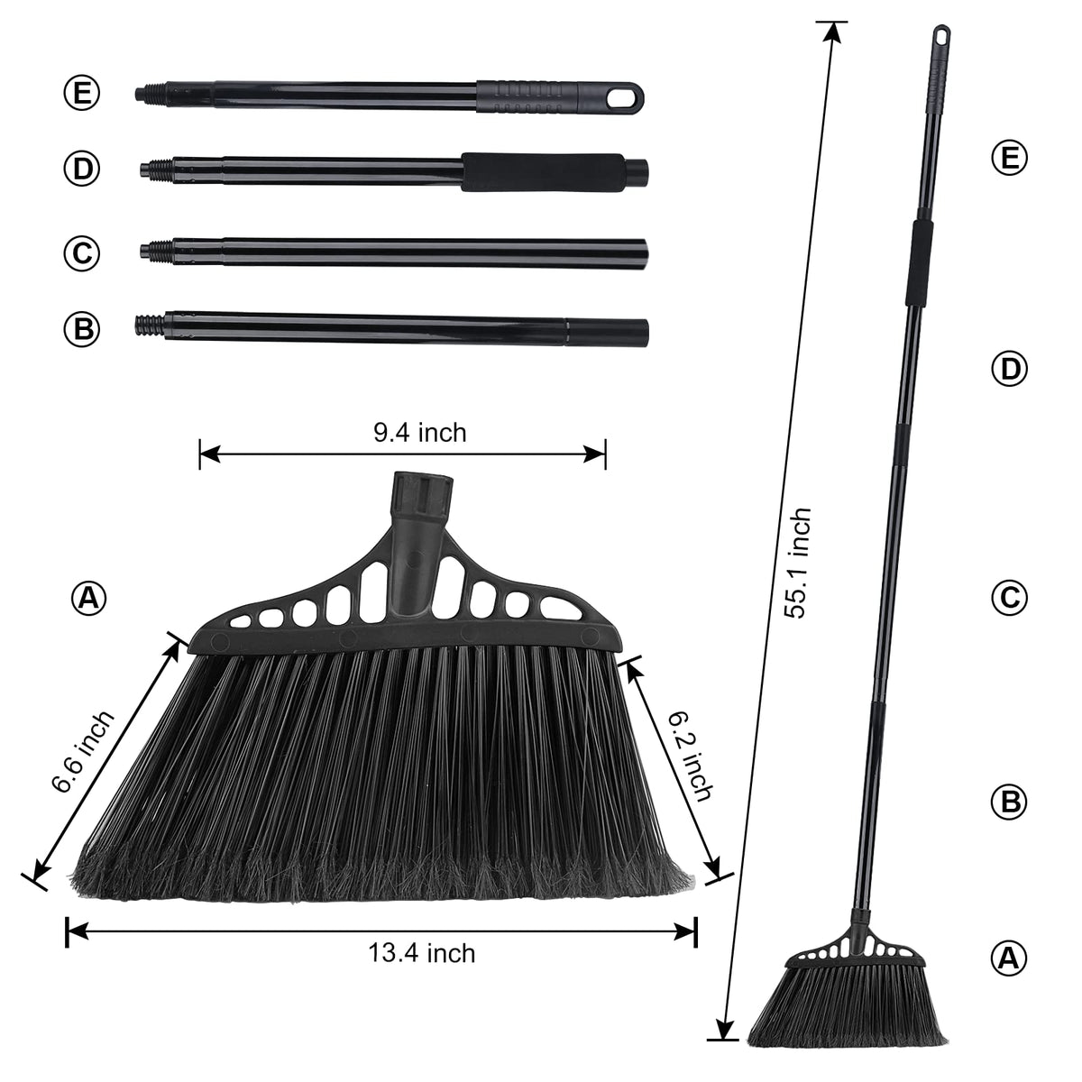 3 Pack Heavy Duty Broom