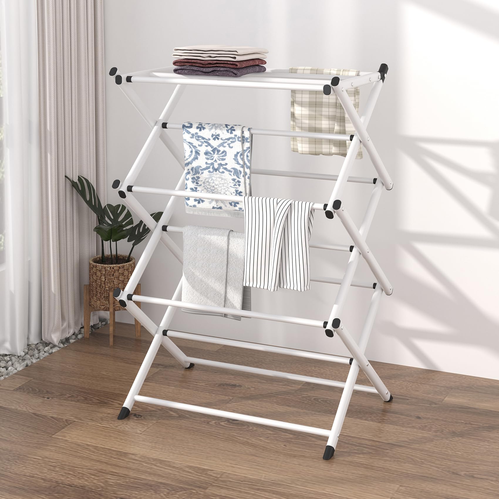Household Indoor Folding Clothes Drying Rack