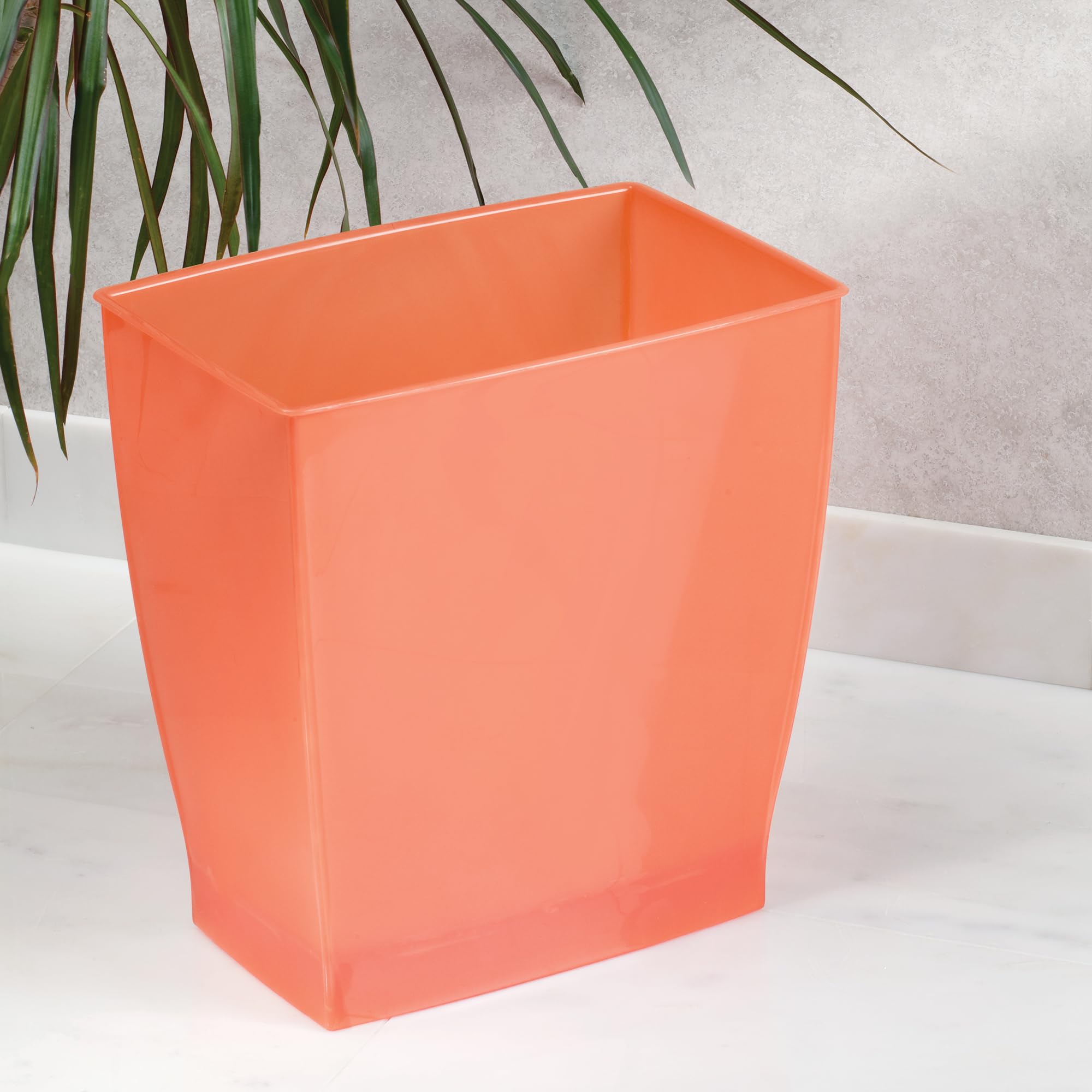 Small Plastic Bathroom Trash Can (4 Count)