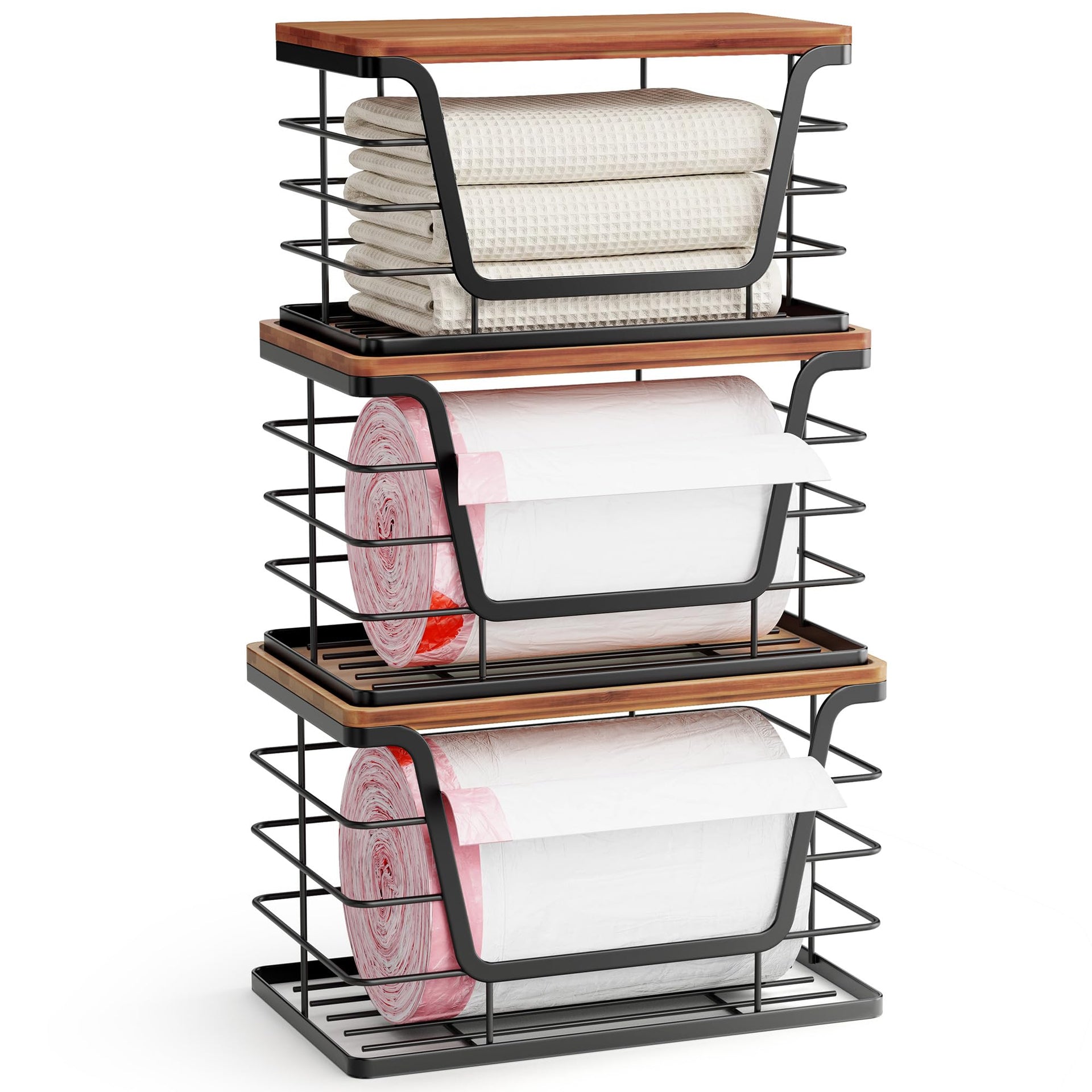 3 Pack Stackable Storage Bins with Lids (3 Count)