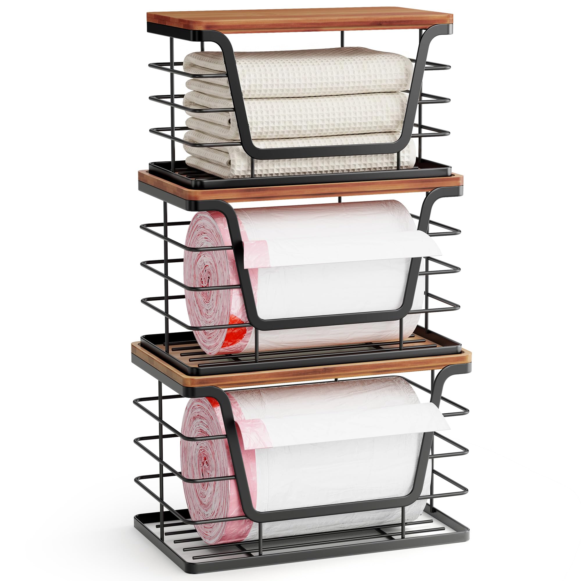 3 Pack Stackable Storage Bins with Lids (3 Count)