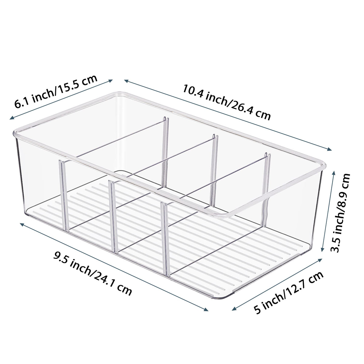 6 Pack Food Storage Organizer Bins (6 Count)