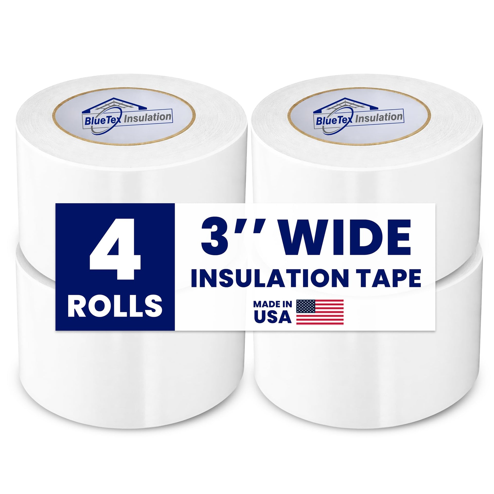 3 Wide x 180' Long White Vapor Barrier Seam Tape (4 Count)