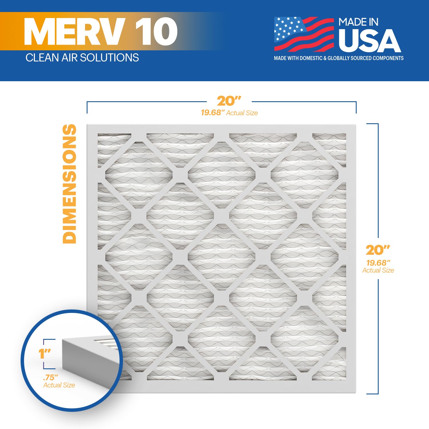 TruFilter 20x20x1 MERV 10 (6 Count)