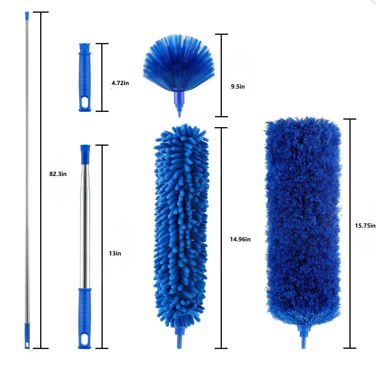 Duster Microfiber Dusters with 2 Handle Sets