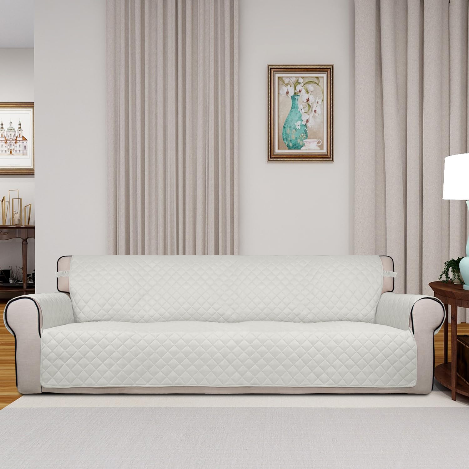 Reversible Quilted Couch Covers for Dogs Sofa Cover 4 Seater 88"
