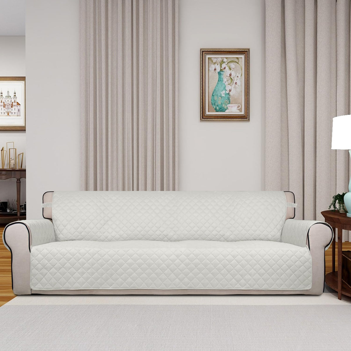 Reversible Quilted Couch Covers for Dogs Sofa Cover 4 Seater 88"