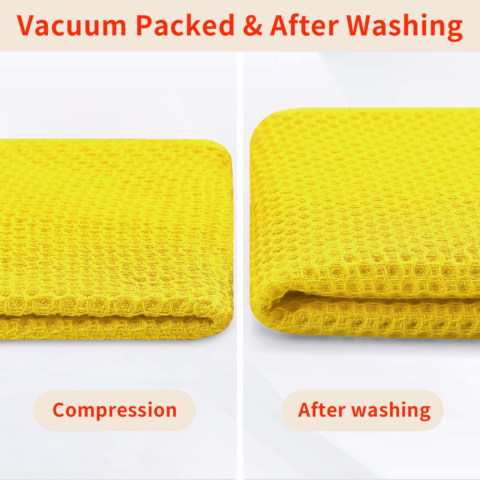100% Cotton Waffle Weave Kitchen Dish Cloths 6 (6 Count)