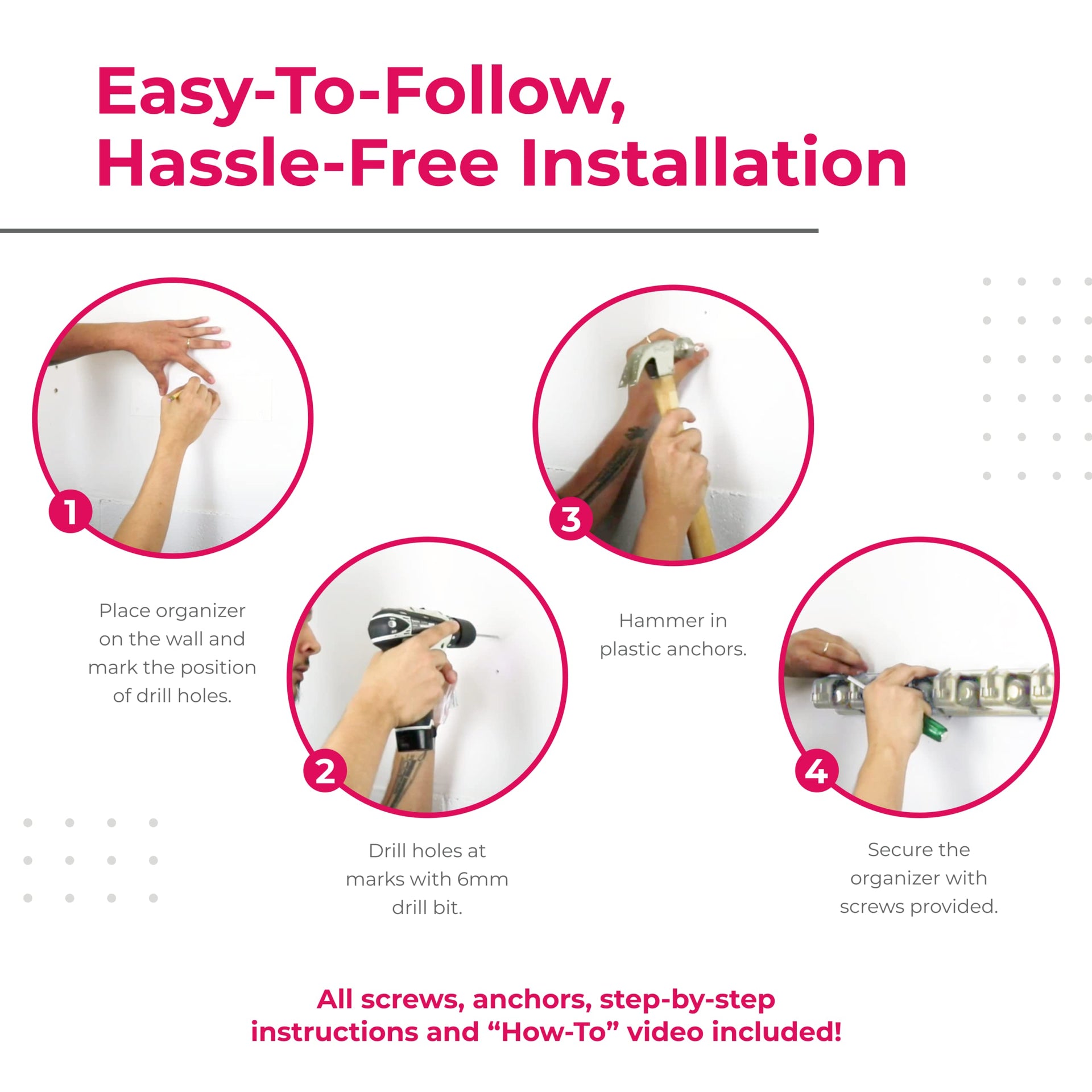 Broom Holder Wall Mount