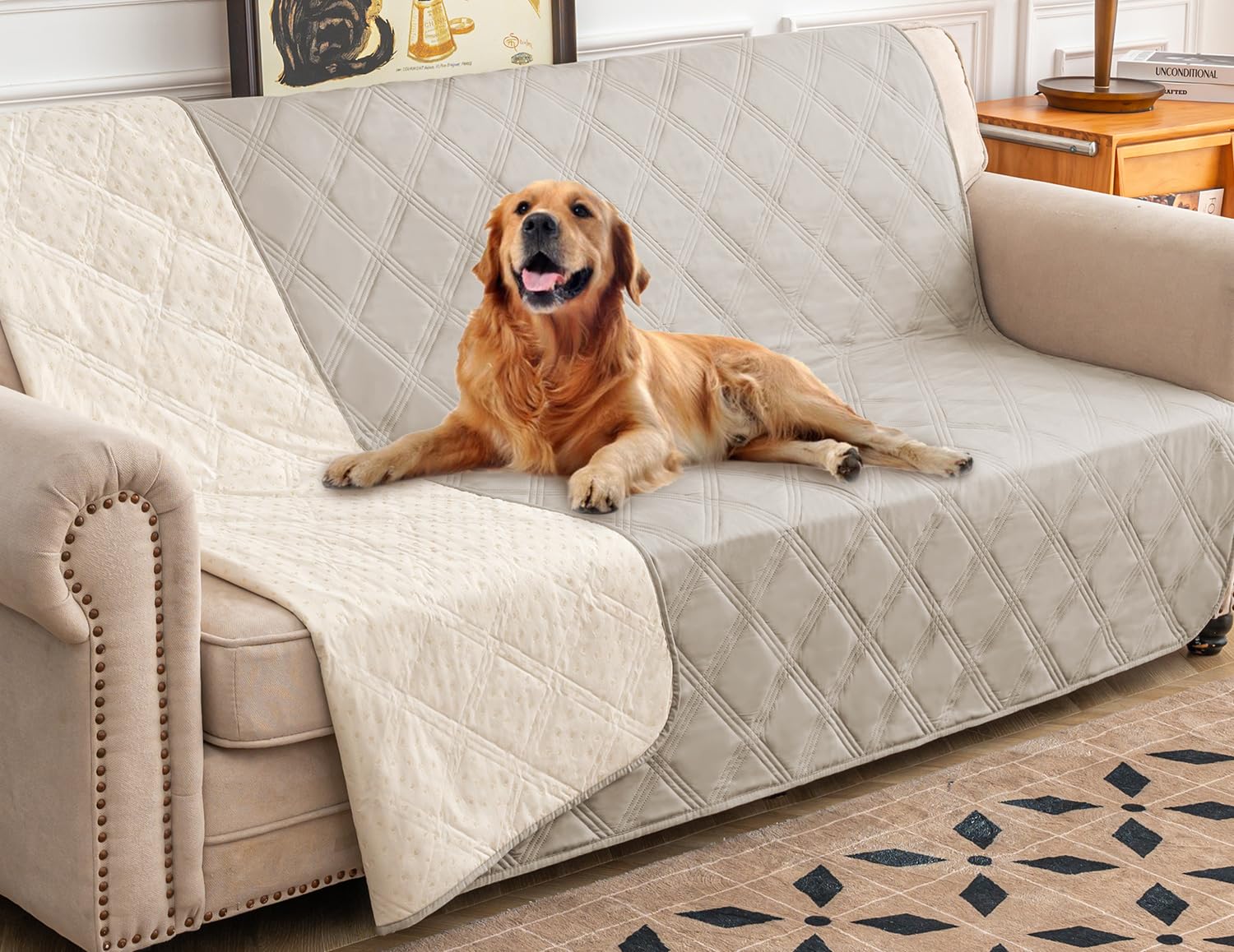 Waterproof Dog Bed Cover Pet Blanket with Anti
