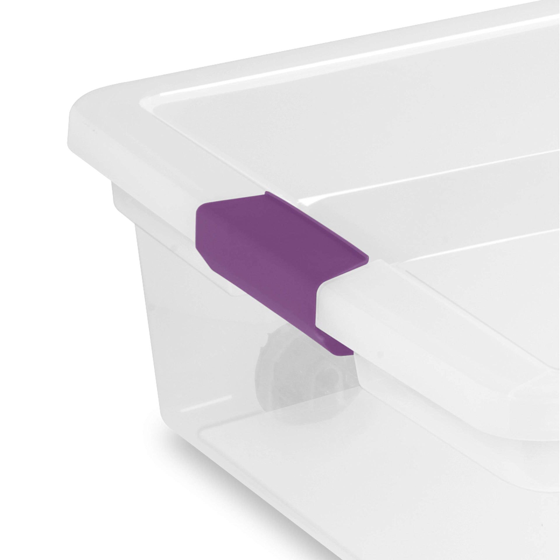 56 Quart ClearView Wheeled Latch Box (4 Count)