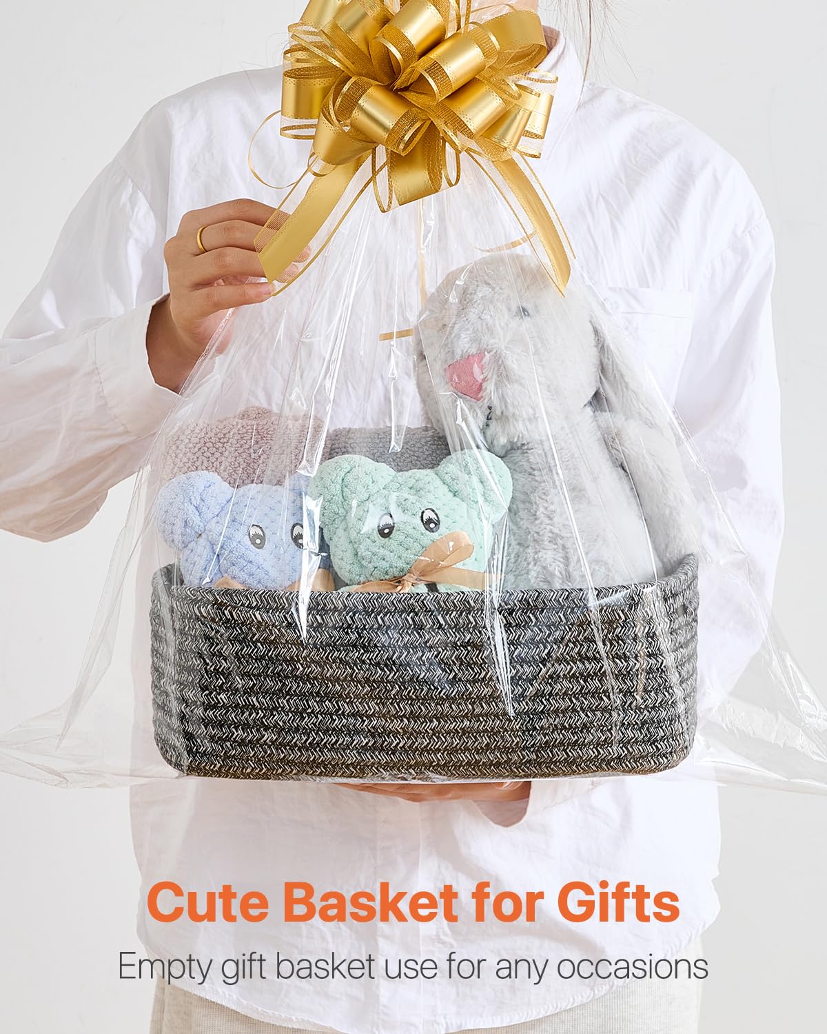Small Woven Storage Basket for Organizing (3 Count)