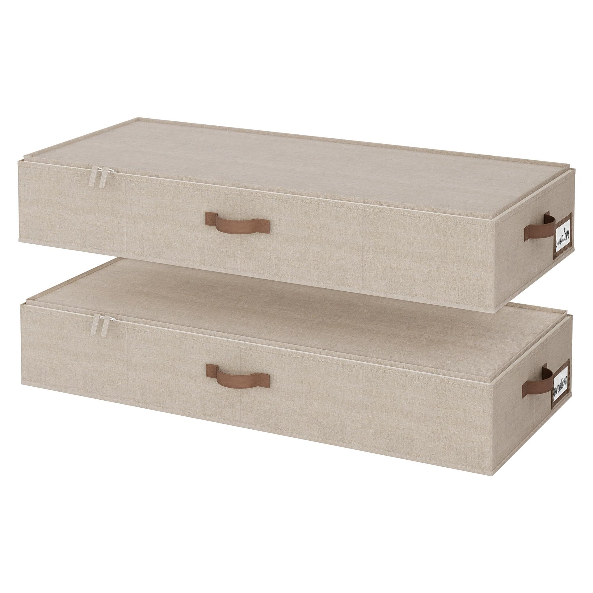 7 Inch Low Profile Under Bed Clothes Storage Bins with Lids (2 Count)