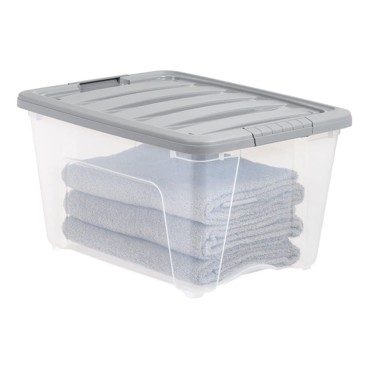Plastic Storage Containers with Secure Latching Lids (6 Count)