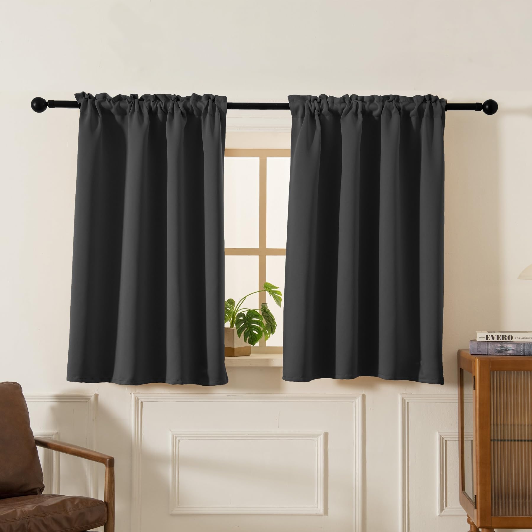 Cafe Kitchen Curtains 36 Inches Long 2 Panels