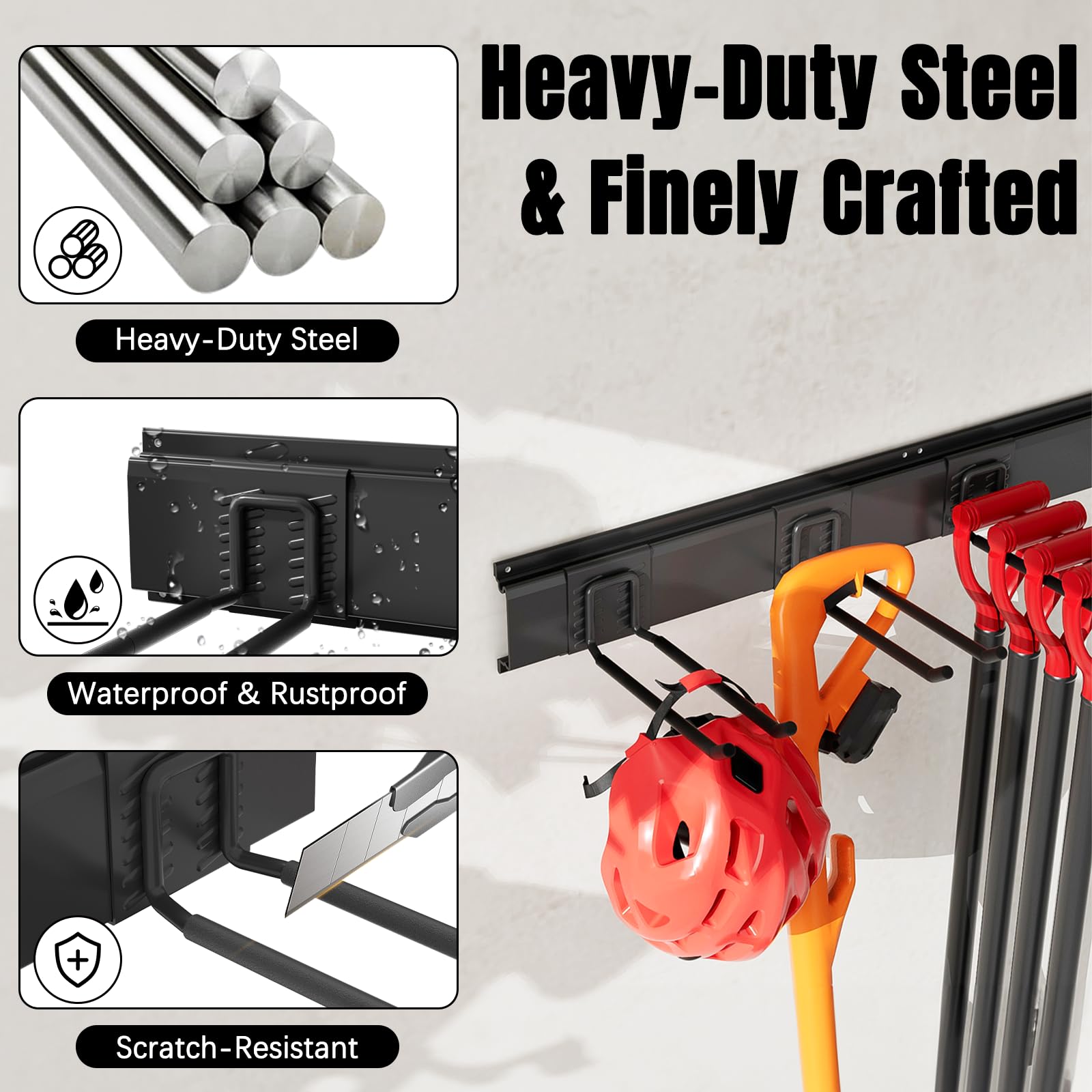Garage Garden Tool Organizer Wall Mount