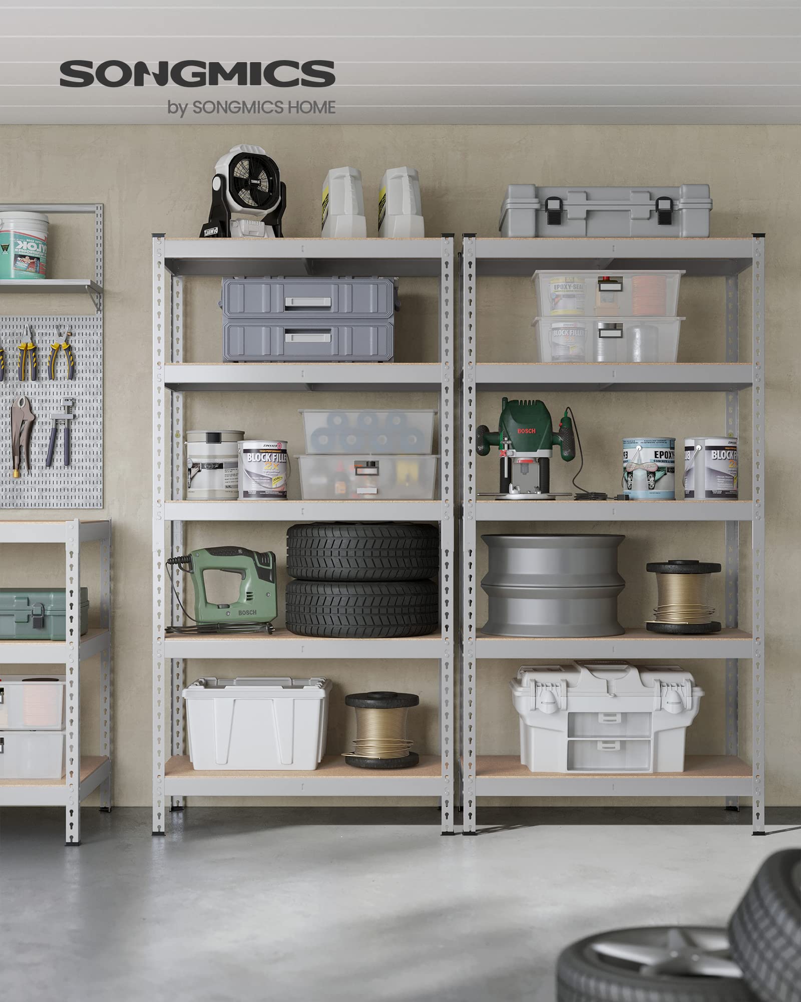 5 Tier Storage Shelves (2 Count)