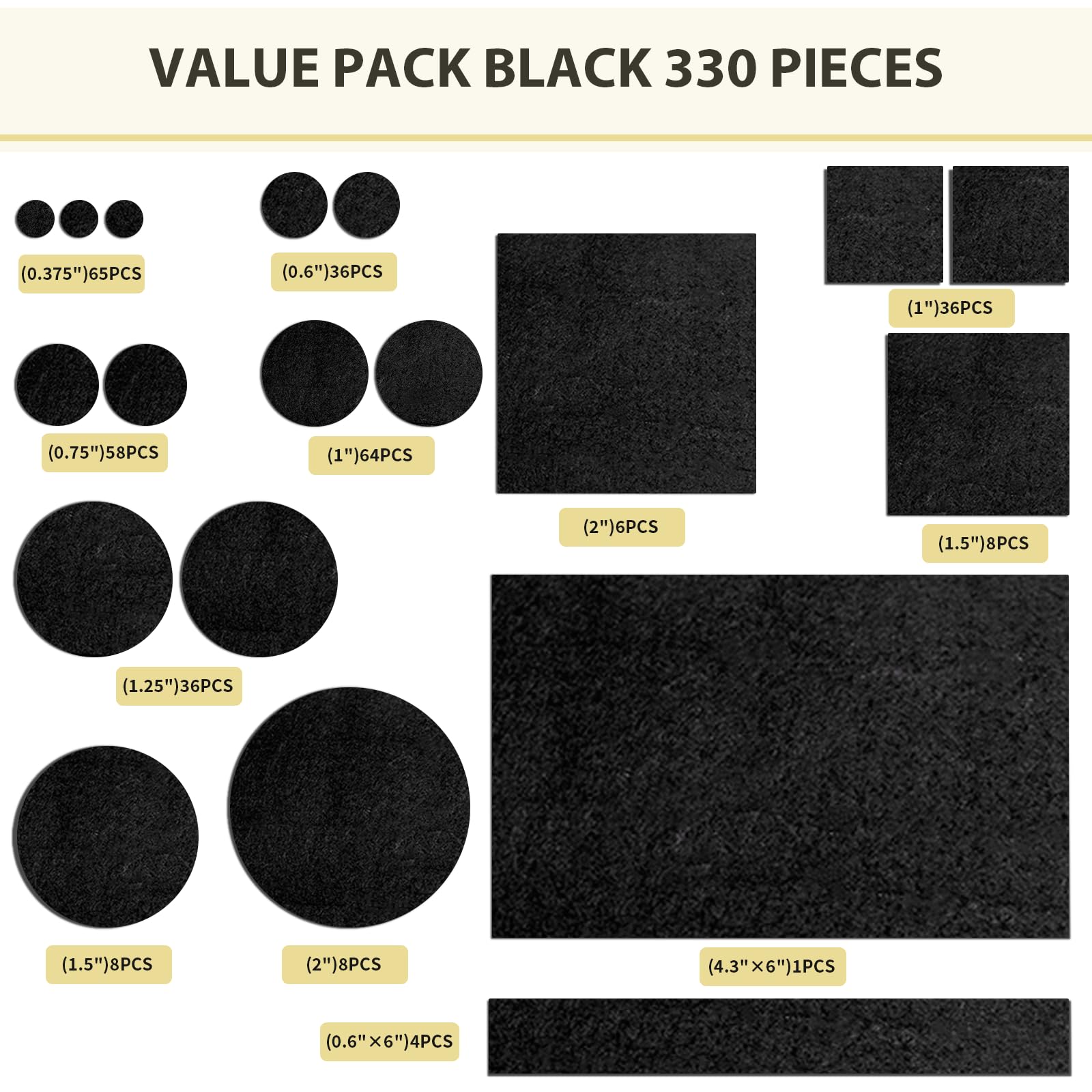 Felt Furniture Pads (330 Count)