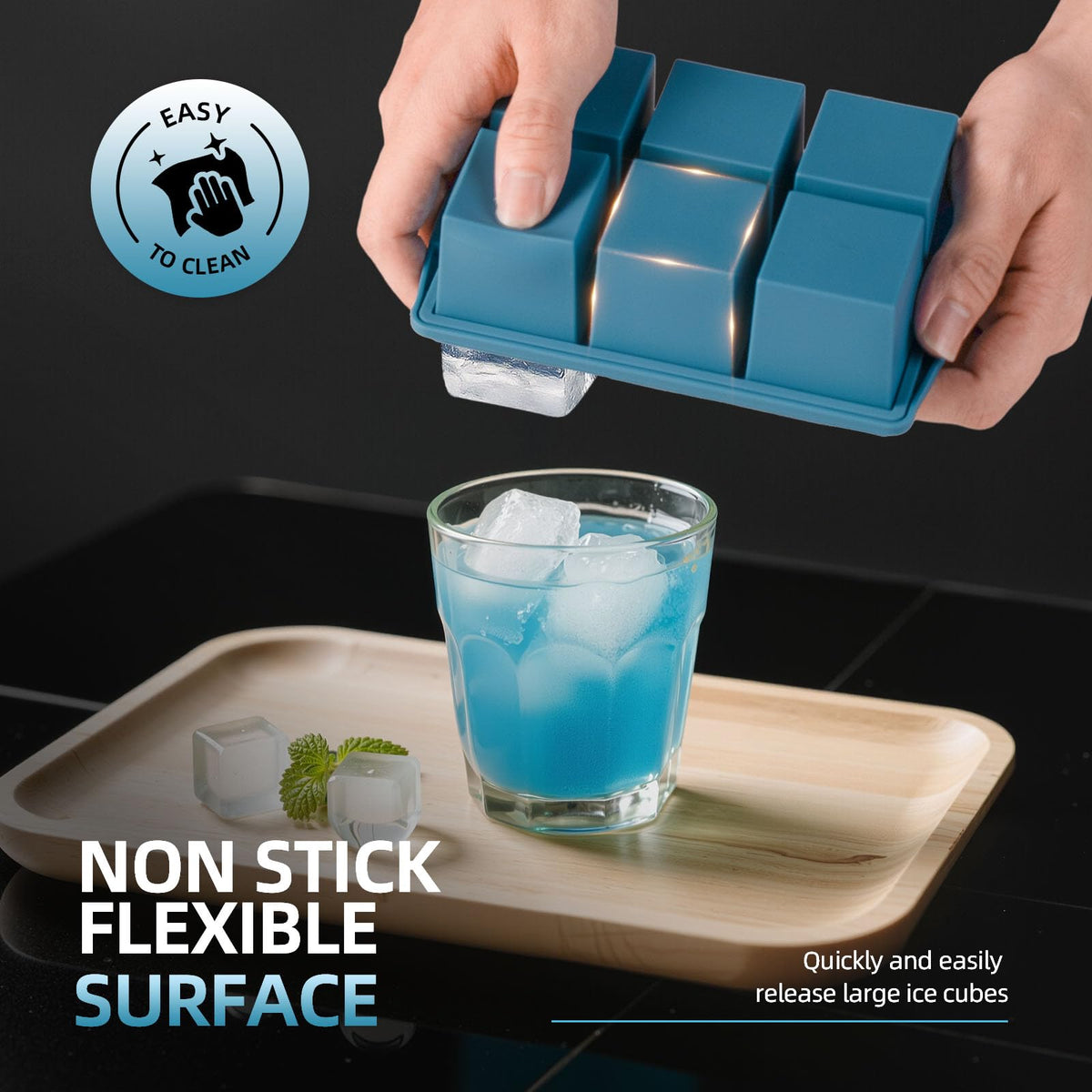 Large Ice Cube Trays for Whiskey (9.9 Ounce)