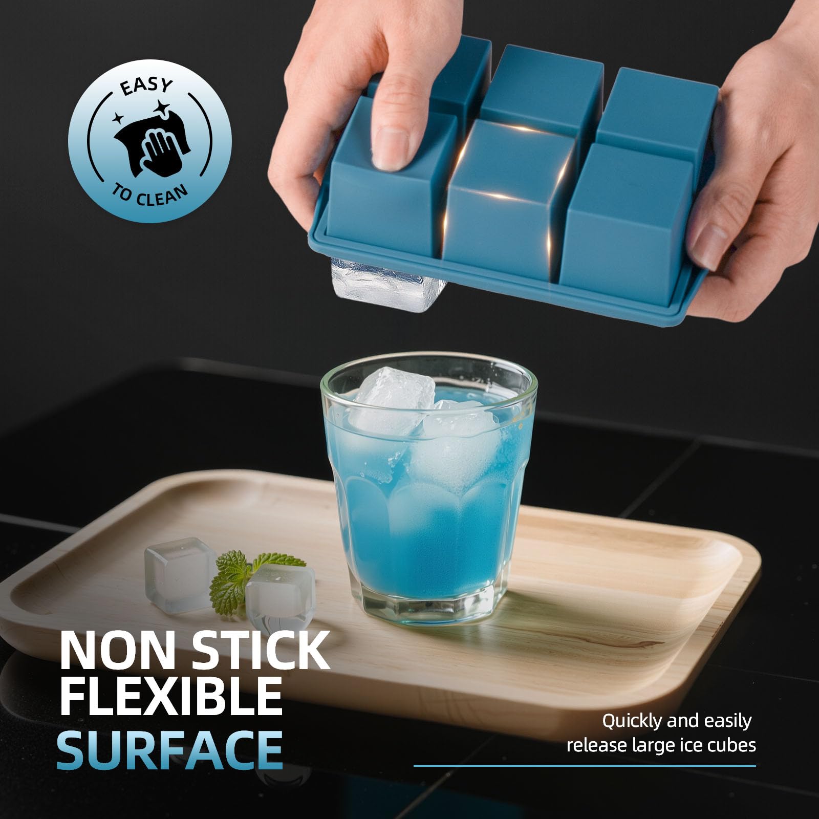 Large Ice Cube Trays for Whiskey (9.9 Ounce)
