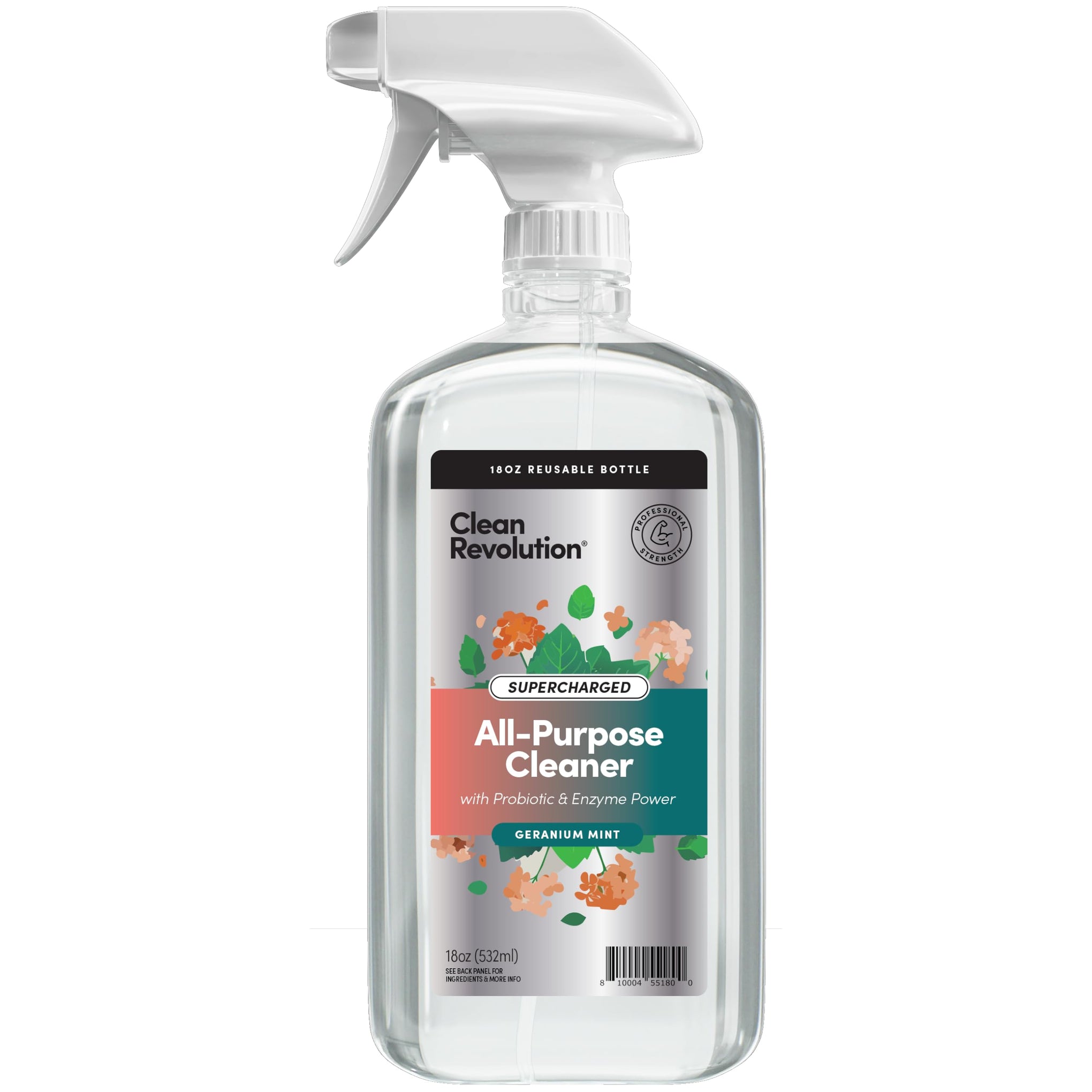 SuperCharged All Purpose Cleaner Refill with Smart Probiotic + Enzyme Complex (18 Fl Oz)