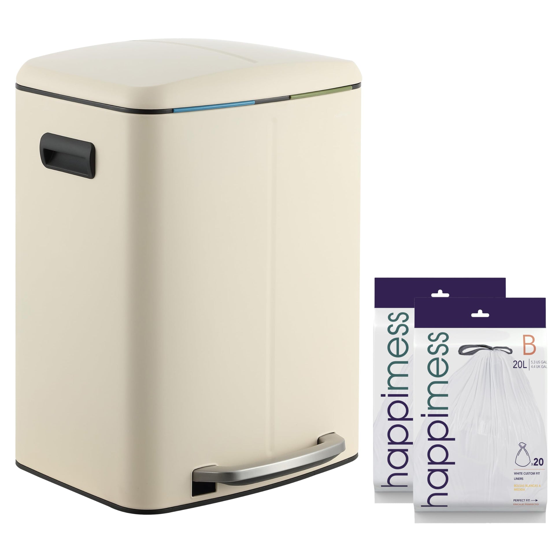 Marco 10.6 Gal Double Bucket Step Trash Can