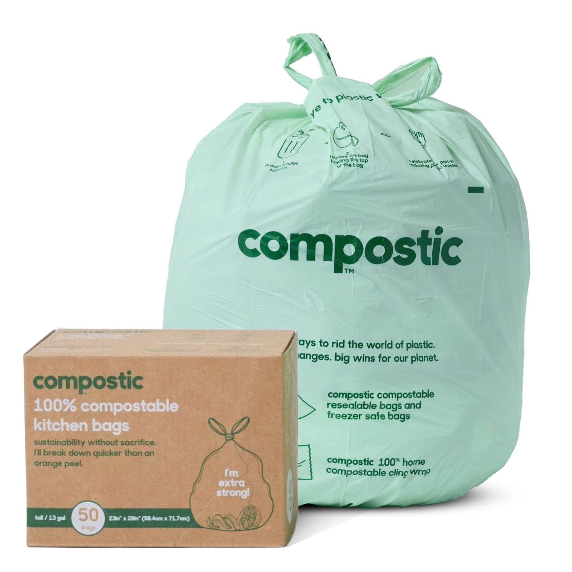 Compostable Trash Bags (50 Count)